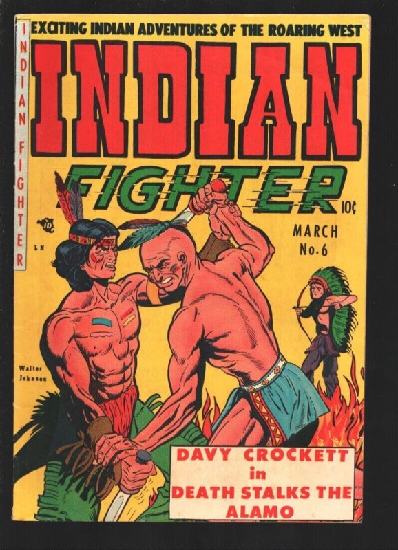 Indian Fighter #61951-Walter Johnson Indian fight cover-Davy Crockett-Death S...