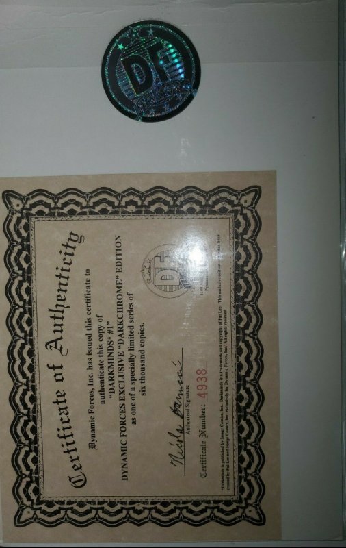 Darkminds #1 Dynamic Forces Darkchrome Edition Image Comics July Jul 1998 (VFNM)