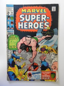Marvel Super-Heroes #25  (1970) VG- Condition! 1 in spine split, moisture stains