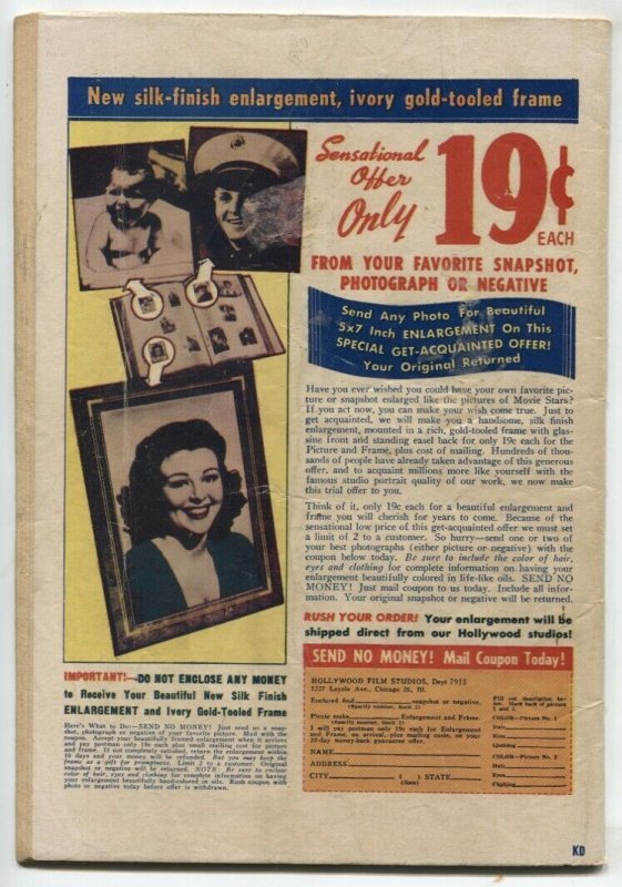 Kerry Drake Detective Cases #22 1950- villain showcase cover- VG