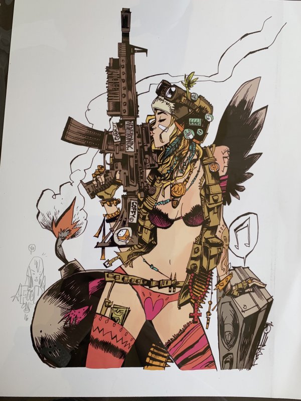 TANK GIRL Print SIGNED & REMARKED by Jim Mahfood