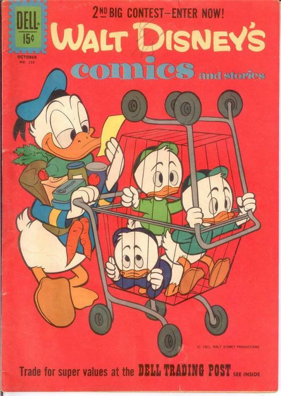 WALT DISNEYS COMICS & STORIES 253 VG-F Oct. 1961 COMICS BOOK