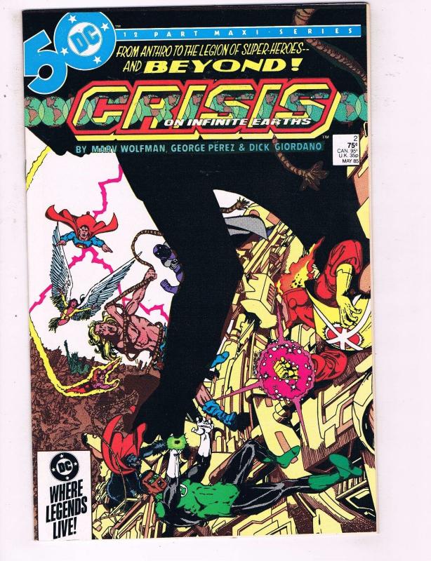 Crisis On Infinite Earths #2 VF DC Comics Comic Book Wolfman Superman DE20