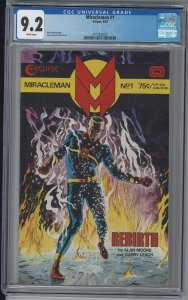 Miracleman #1 CGC 9.2 NM- 1st US App Timeless Kang Alan Moore KEY!!