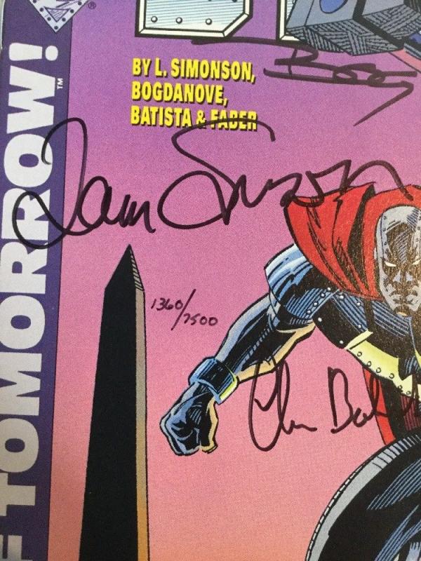 Steel 1 NM Signed By C. Batista, J. Bogdanove, R. Faber, L. Simonson With C.O.A.