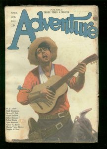 ADVENTURE PULP-APR 20 1923-TALBOT MUNDY-WC  TUTTLE-RARE VG