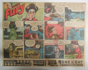 Miss Fury Sunday by Tarpe Mills from 12/24/1944 Size: 11 x 15  Very Rare Year #4