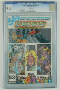 Crisis on Infinite Earths #11 CGC 9.8 DC 1986 - George Perez - white pages 