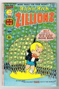 Richie Rich Zillionz #1 (1976)  Harvey Comic 50Cent Comic