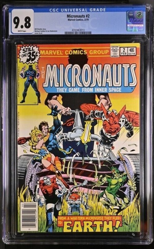 MICRONAUTS #2 CGC 9.8 MICHAEL GOLDEN WHITE PAGES 3013