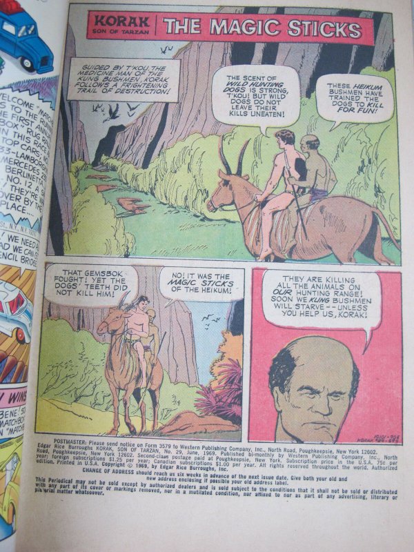 Korak Son of Tarzan #29 Gold Key Silver Age Comic 1969 15 Cent FN 6.0