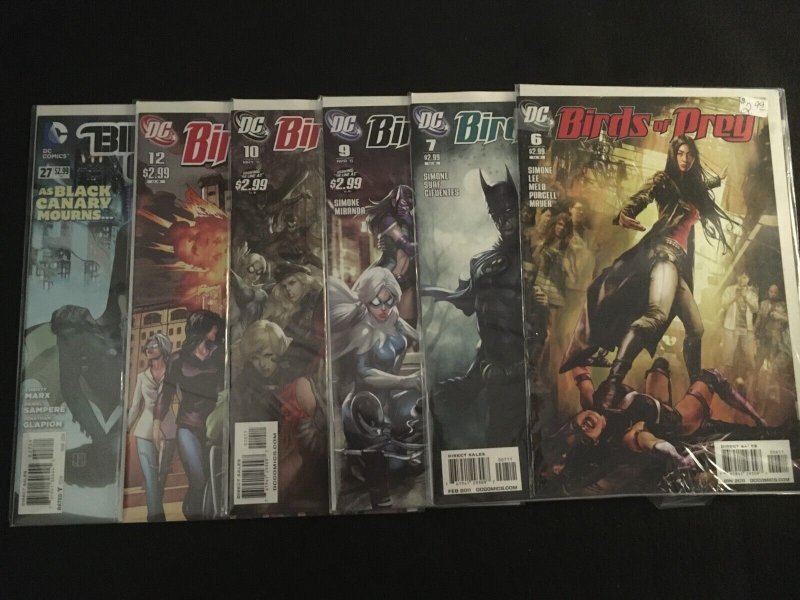 BIRDS OF PREY #100-111, 114, (2010)#6, 7, 9, 10, 12, (New 52)#27