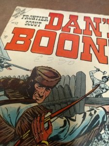 Frontier Scout Dan'l Boone #12 charlton comics 1956-Indian fight cover western