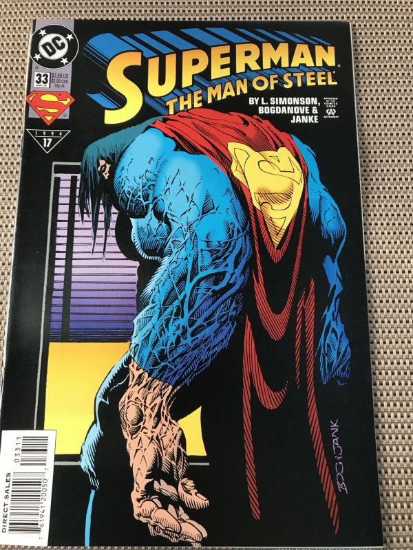 SUPERMAN MAN OF STEEL #33 : DC 5/94 NM-; Monster Supe story