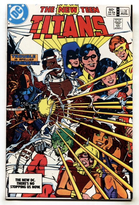 NEW TEEN TITANS #34--comic book--DEATHSTROKE--Comic Book--DC