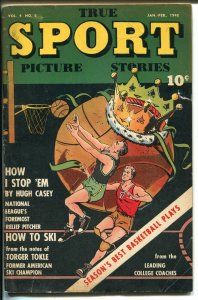 True Sport Picture Stories Vol. 4 #5 1948-basketball cover-Bob Powell- Figg-VG