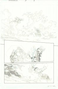 Eternals #5 p.8 - Ikaris vs. Gilgamesh - Thena & Kingo Sunen - art by Esad Ribic