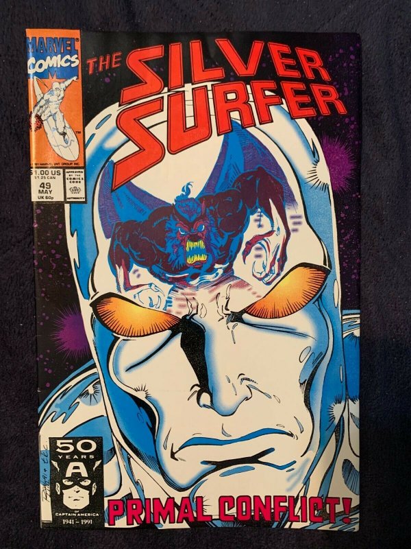 Silver Surfer vol 3 #49 Jim Starlin Ron Lim WARLOCK MARVEL 1991 NM