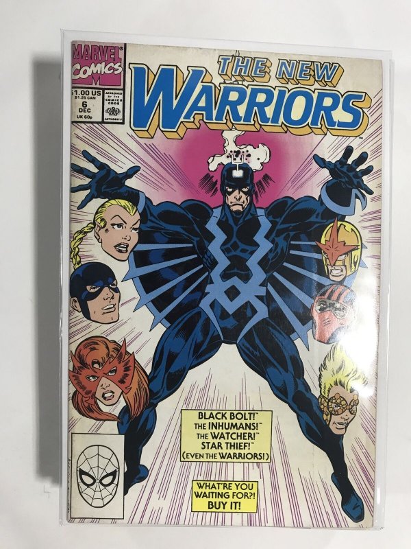 The New Warriors #6 (1990) FN3B120 FN FINE 6.0