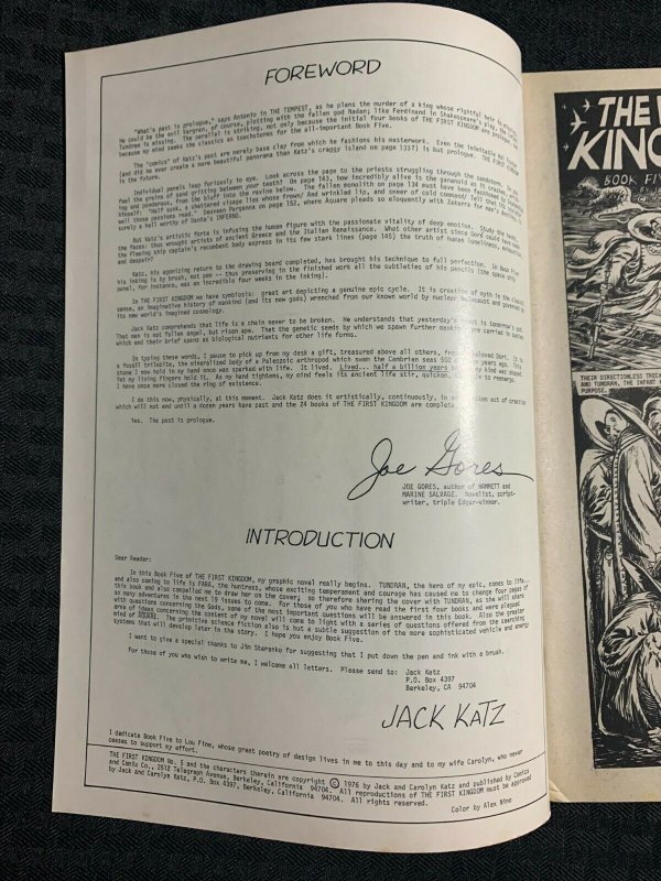 1976 THE FIRST KINGDOM Jack Katz #5 FN+ 6.5 Comic and Comix 1st Print 