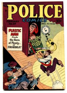 POLICE COMICS #87 1949-PLASTIC MAN-Tommy Gun cover-comic book fn/vf