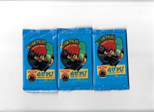 3 DC BATMAN & ROBIN ACTION PACKS | 1996 FLEER/SKYBOX | 6 CARDS W/ GUM | NIB