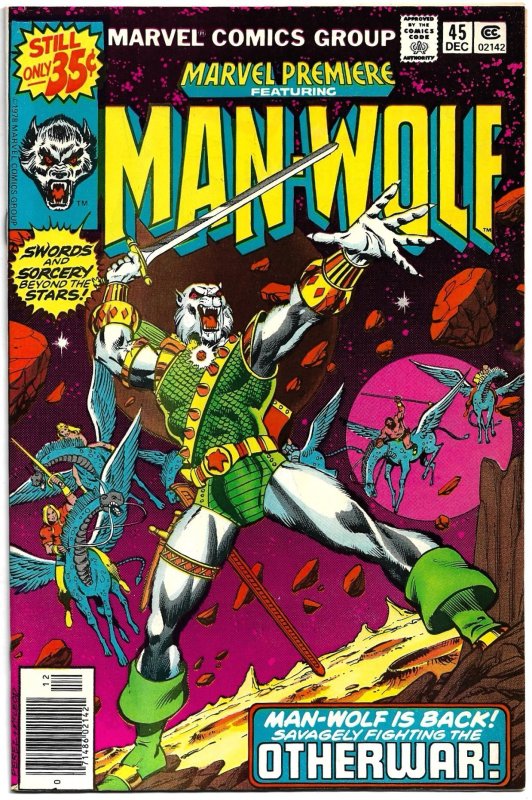 MARVEL PREMIERE #45 & 46 (1978) 8.0 VF • George Pérez! MAN-WOLF two-parter!!