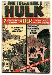 INCREDIBLE HULK #4-1962-ORIGIN ISSUE-JACK KIRBYMARVEL KEY