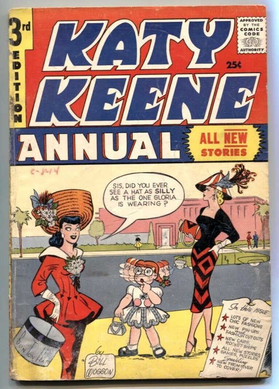 Katy Keene Annual #3 1956- Giant- paperdolls G+