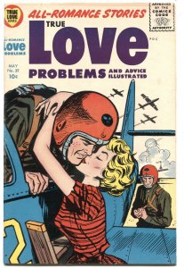 TRUE LOVE PROBLEMS #39-1956-JET PILOT COVER-BOB POWELL ART  F/VF   RARE