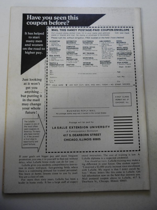 Dracula Lives #7 (1974) FN Condition stain bc