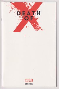 Marvel Comics! Death of X! Issue #1! Blank Sketch Variant!