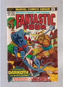 Fantastic Four #142 - Rich Buckler Art! (4.0/4.5) 1974