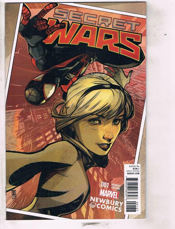 Secret Wars # 1 NM 1st Print Newbury Comics Variant Marvel Comic Book Gwen MK4