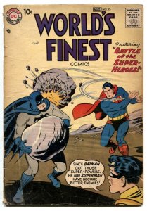 WORLD'S FINEST #95 comic book 1958-SUPERMAN-BATMAN- G- 