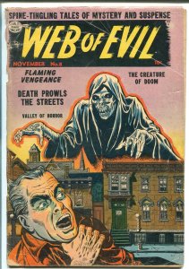 WEB OF EVIL #8 1953-QUALITY-PRE-CODE HORROR-JACK COLE-good+ 