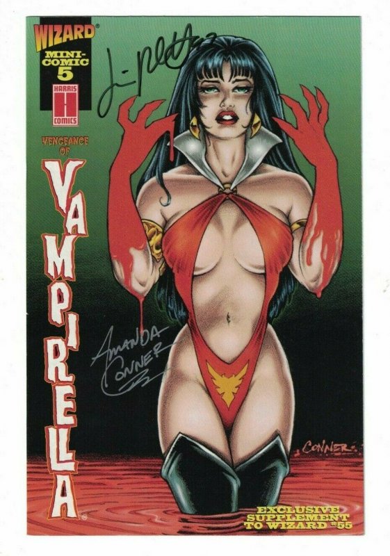 Wizard Mini Comic #5 VF/NM Vampirella signed by Amanda Conner & Jimmy Palmiotti