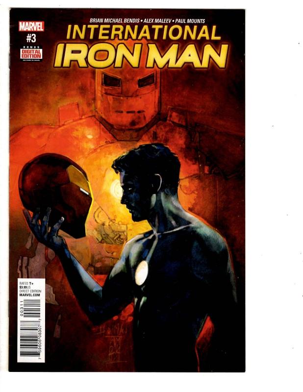 3 Iron Man Marvel Comic Books International # 3 Invincible # 518 Vol. 2 # 9 WM7