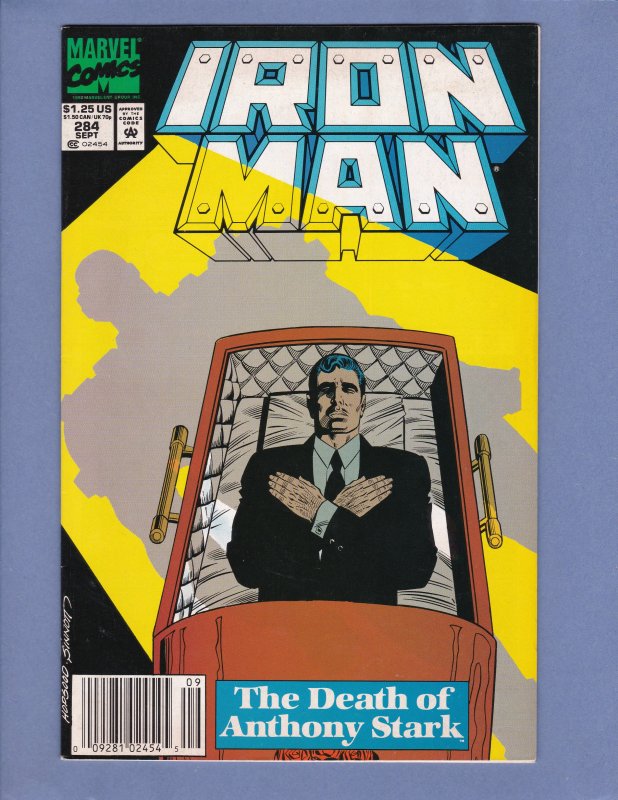 Iron Man #284 VF Death Of Tony Stark Marvel 1992