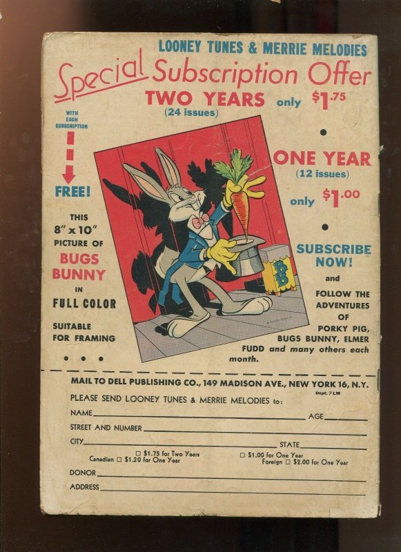LOONEY TUNES AND MERRIE MELODIES COMICS #69 (4.0) BUGS BUNNY