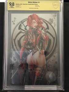 White Widow #3 9.8 CBCS signed by Jamie Tyndall virgin metal cvr