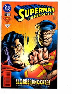 9 Superman Man Of Steel DC Comics # 48 49 51 52 53 54 55 56 57 Batman Flash J214