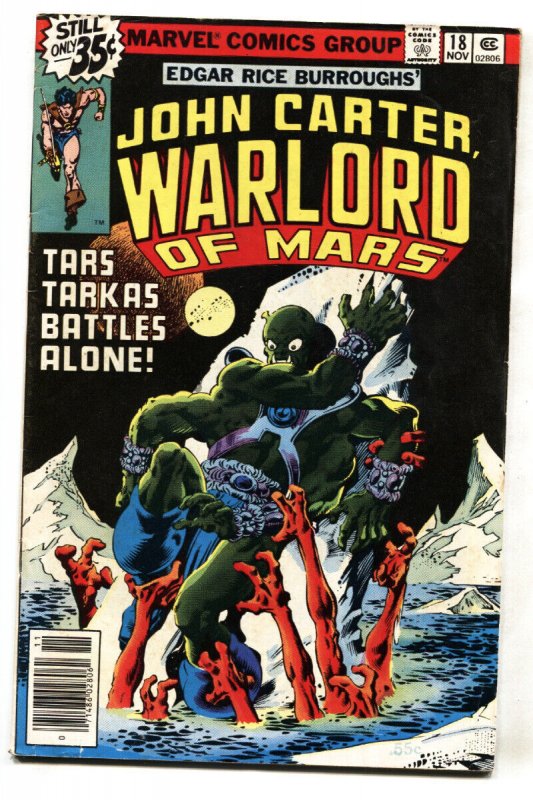 John Carter Warlord of Mars #18 1978 1st FRANK MILLER Marvel art FN-