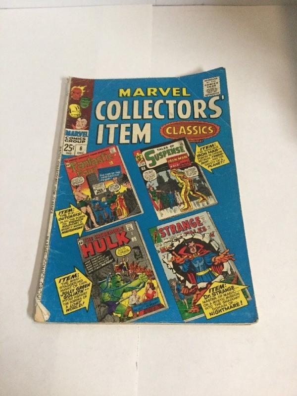 Marvel Collectors Item 6 Gd/Vg Good/Very Good 3.0 Silver Age