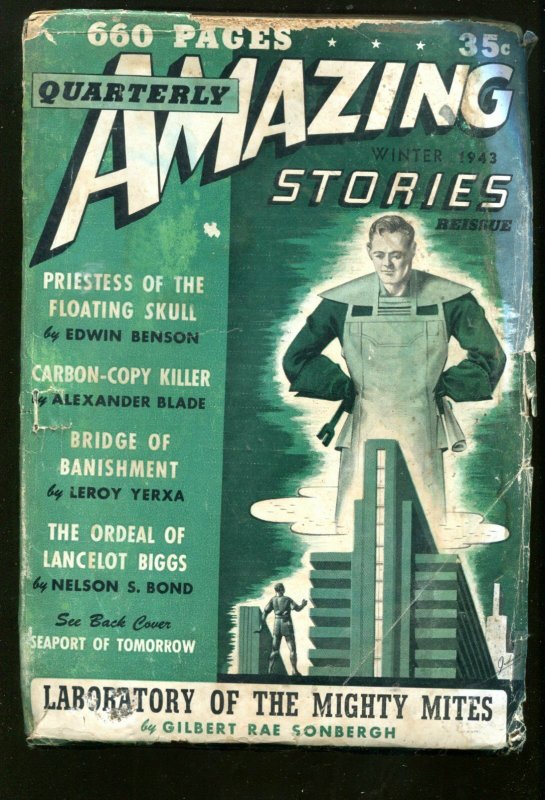 Amazing Stories Quarterly Winter 1943-LEROY YERXA-NELSON S BOND-PULP-good