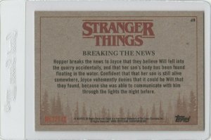 Stranger Things Breaking The News 49 Topps Netflix 2018 Season One trading card