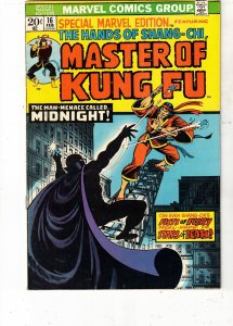 Special Marvel edition #16 PRICE DROP $137. Master Kung-Fu VF/NM 2nd APP! UTAH!