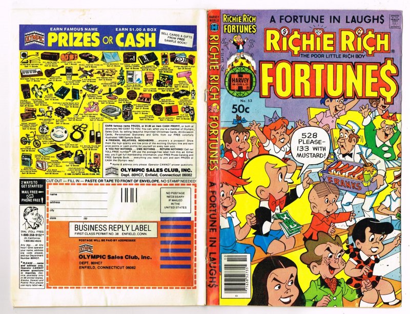 Richie Rich Fortunes #53 (1980)  Harvey Comic 50Cent Comic