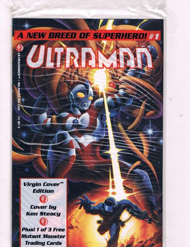 Lot Of 2 Ultraman Ultracomics Comic Books # 1 2 Virgin Cover Ken Steacy AD23