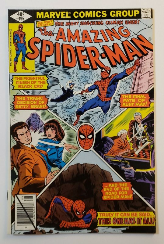 Amazing Spider-Man #195 Marvel Comics 1979 2nd App. Black Cat VF